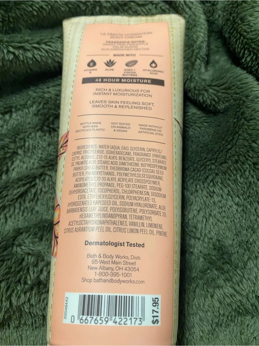 Bath & Body Works Costa Rica Pink Pineapple Sunrise Body Cream - Pink & Gold